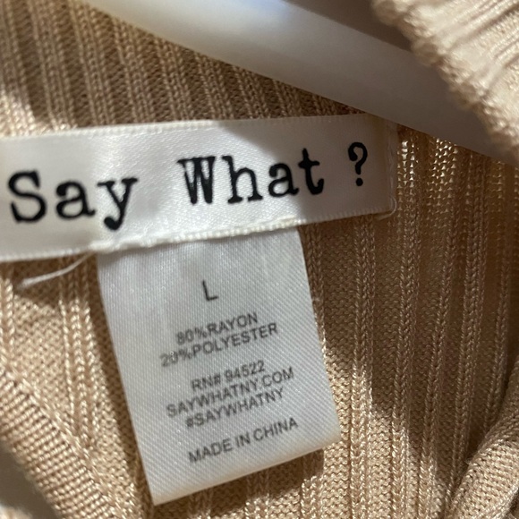 Nude long sleeved dress- Large - Picture 2 of 3